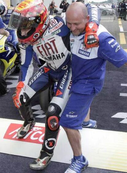 Jorge Lorenzo, tras su caída en el Gran Premio de Estados Unidos.