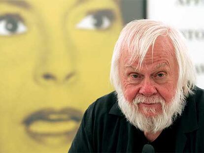El artista estadounidense John Baldessari, el pasado lunes, en Madrid.