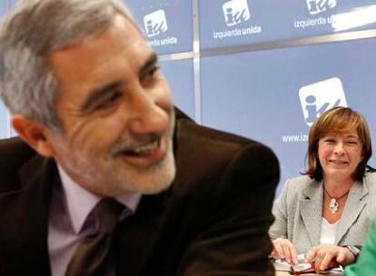 Gaspar Llamazares y Marga Sanz, en el último Consejo Político de IU.