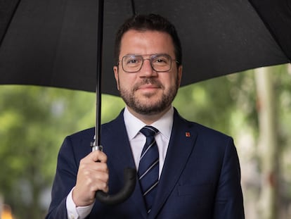 Entrevista al presidente de la Generalitat Pere Aragonès como candidato de Esquerra para las elecciones catalanas del 12M, en el estudio Toresky.
Foto: Gianluca Battista