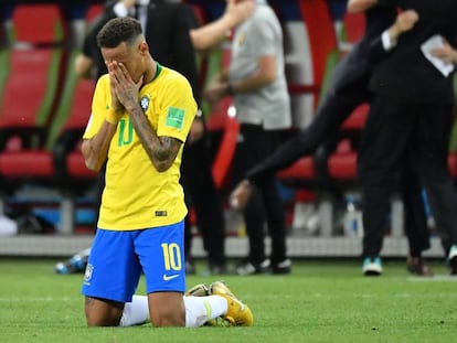 Neymar, após a eliminação do Brasil contra a Bélgica.