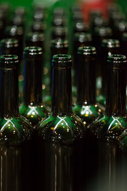 Botellas del vino Terras Gauda, producto estrella de la bodega del mismo nombre y que es una mezcla de albariño (70%), loureiro y caíño blanco (30%).