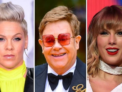 Pink, Elton John y Taylor Swift.