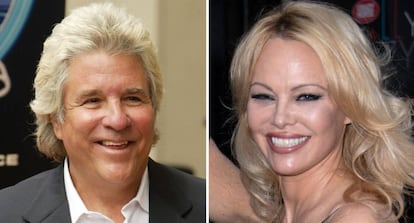 Jon Peters y Pamela Anderson.