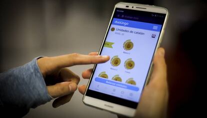 El curs de catal&agrave; a Duolingo.