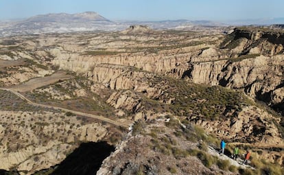 An aerial view of the Quaternary Geopark in Granada.