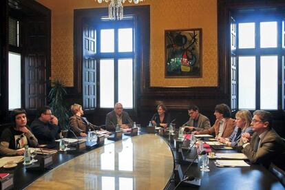 Reunió de la Mesa del Parlament de Catalunya la setmana passada.