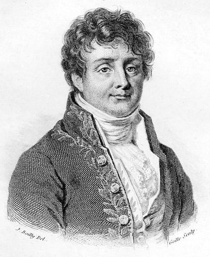 Retrato de Jean-Baptiste Joseph Fourier realizado por el pintor y dibujante francés Louis Léopold Boilly.