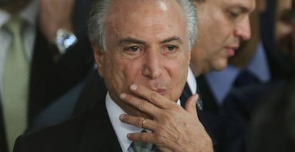 O presidente interino, Michel Temer.