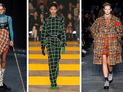 De izquierda a derecha: Versace, Off-White, Burberry y Comme des Garçons.