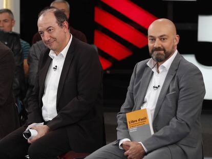 El director de TV3, Vicent Sanchis, i el director de Catalunya Ràdio, Saül Gordillo.