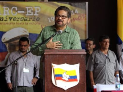Iván Márquez durante a celebração do 50 aniversário das FARC.