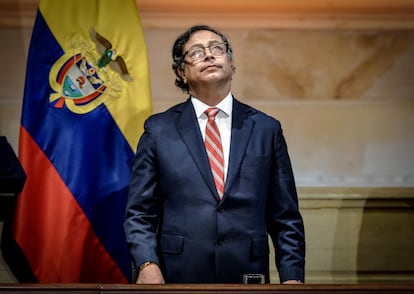 El presidente de Colombia, Gustavo Petro, durante la apertura de una nueva sesión legislativa del Congreso de Colombia.