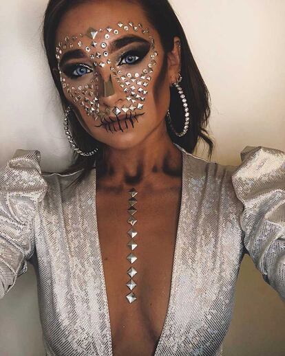 La influencer Danielle Bernstein y su maquillaje para Halloween.