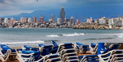 Vista general de Benidorm, la ciudad emblemática del turismo en España.