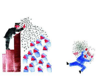 Ilustración de Ronan de Calan en 'El fantasma de Karl Marx', de Donatien Mary (errata naturae).