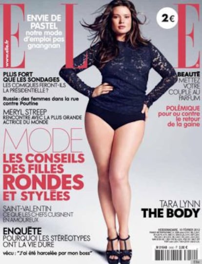 La modelo Tara Lynn, de nuevo en la portada de 'Elle'.