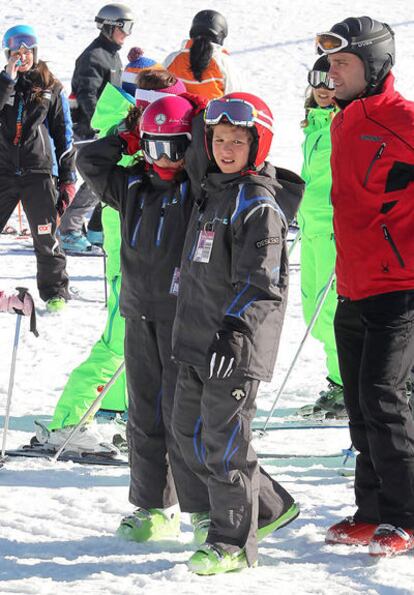 Felipe y Victoria Marichalar en la estación de esquí de Baqueira Beret, el fin de semana del 21 y 22 de enero de 2012