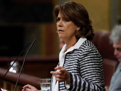 La ministra de Justicia, Dolores Delgado, el pasado octubre en el Congreso.