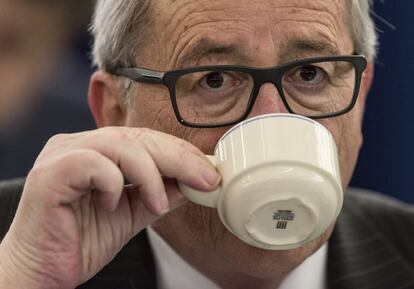 El presidente del Ejecutivo comunitario, Jean-Claude Juncker, en el Parlamento Europeo.