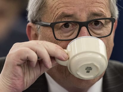 El presidente del Ejecutivo comunitario, Jean-Claude Juncker, en el Parlamento Europeo.