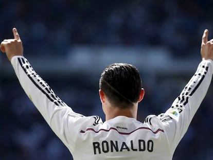 Cristiano celebra un dels seus cinc gols.