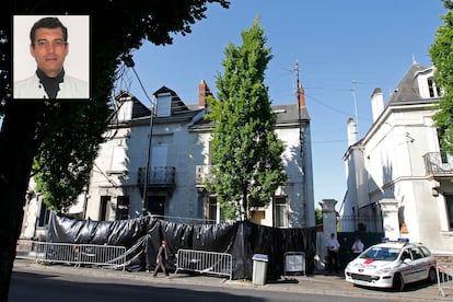 La casa donde residía la familia Dupont, en Nantes, en una imagen de 2011. A la izquierda arriba, un retrato de Xavier Dupont de Ligonnès.