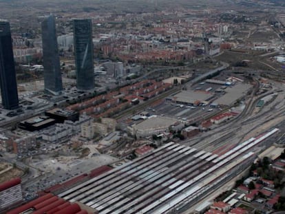 Vista aérea de los terrenos del desarrollo urbanístico Madrid Nuevo Norte, en una imagen de 2019.