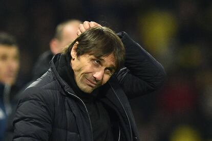 Antonio Conte, durante el partido entre el Watford y el Chelsea.