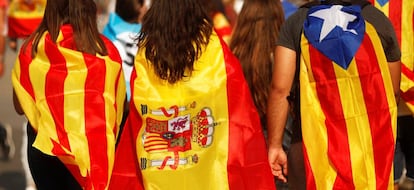 Manifestación en Barcelona, el 3 de octubre.