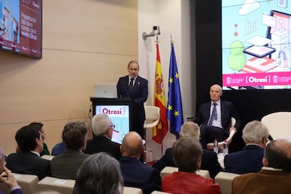 Eugenio Ribón, en la sede del Ilustre Colegio de la Abogacía de Madrid, presenta el informe sobre riesgos de ciberseguridad para los abogados 'in house'