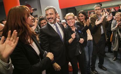 Los cinco candidatos a la primera vuelta de las primarias, la noche del pasado sábado