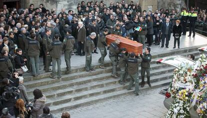 Funeral dels dos agents rurals assassinats per un caçador.
