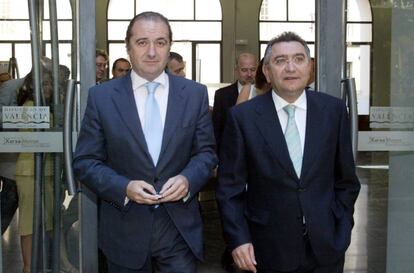El expresidente de la Diputación de Valencia, Fernando Giner, a la derecha.