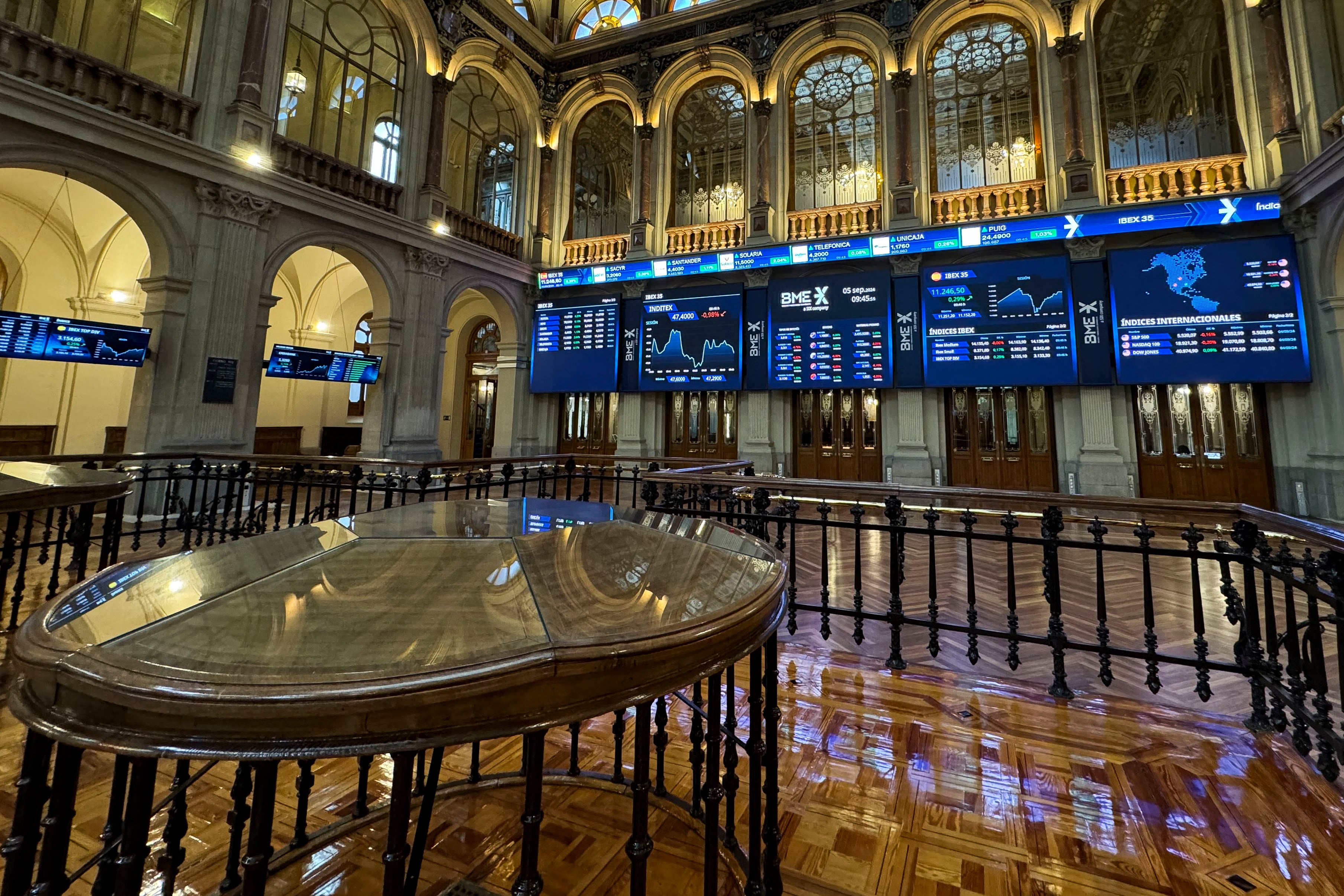 Vista de la Bolsa española.