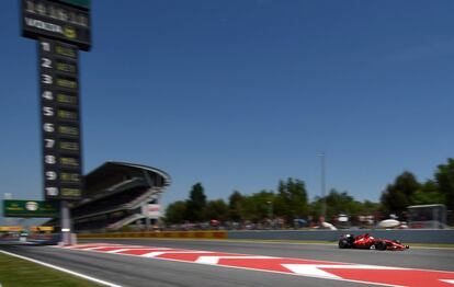 Sebastian Vettel, durante el GP de España