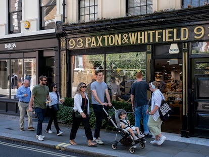 Transeúntes en la calle Jermyn, en el área de St James's, Londres, el pasado 7 de julio.