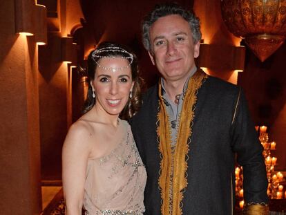 Alejandro Agag y Ana Aznar en una fiesta del Campeonato de Formula E en Marrakesh, el 12 de enero. 