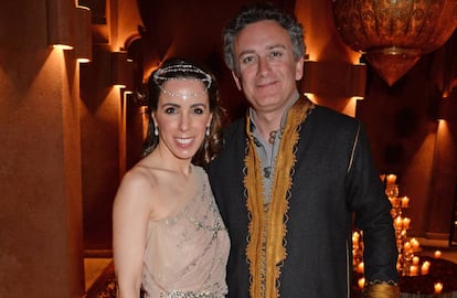 Alejandro Agag y Ana Aznar en una fiesta del Campeonato de Formula E en Marrakesh, el 12 de enero.