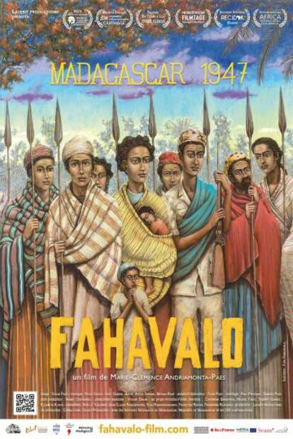 Cartel de la película documental 'Fahavalo' de Laterit Productions.
