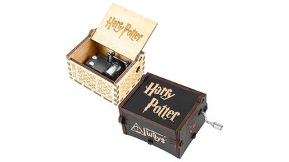 regalos divertidos amigo invisible: lote de dos cajas musicales de tama?o mini de la saga Harry Potter.