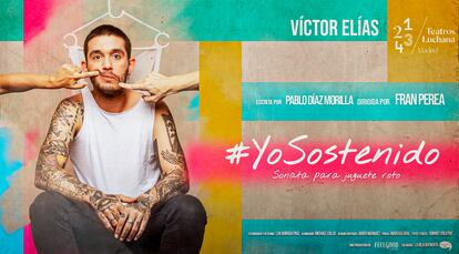 Cartel promocional de 'Yosostenido' protagonizado por Víctor Elías en los Teatros Luchana.