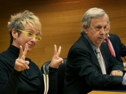 La exconsejera de la CAM Raquel Páez, en la comisión de investigación sobre la caída de la caja en las Cortes Valencianas.