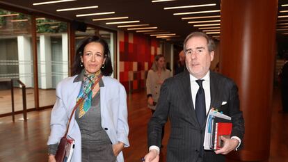 La presidenta del Banco Santander, Ana Botín y su consejero delegado Héctor Grisi.