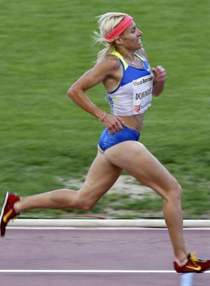 Marta Domínguez, durante una carrera el año pasado.