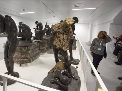 L'home-lleopard ha passat als magatzems del Museu Reial d'Àfrica belga.