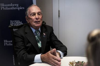 Michael Bloomberg, el pasado miércoles durante la entrevista.