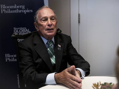 Michael Bloomberg, el pasado miércoles durante la entrevista.