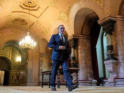 El president del Parlament, Josep Rull, la semana pasada en la cámara.