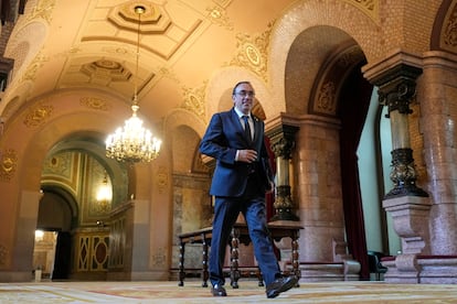 El president del Parlament, Josep Rull, la semana pasada en la cámara. EFE/ Alejandro García